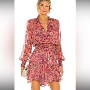 A.L.C Silvia smocked floral dress size 6